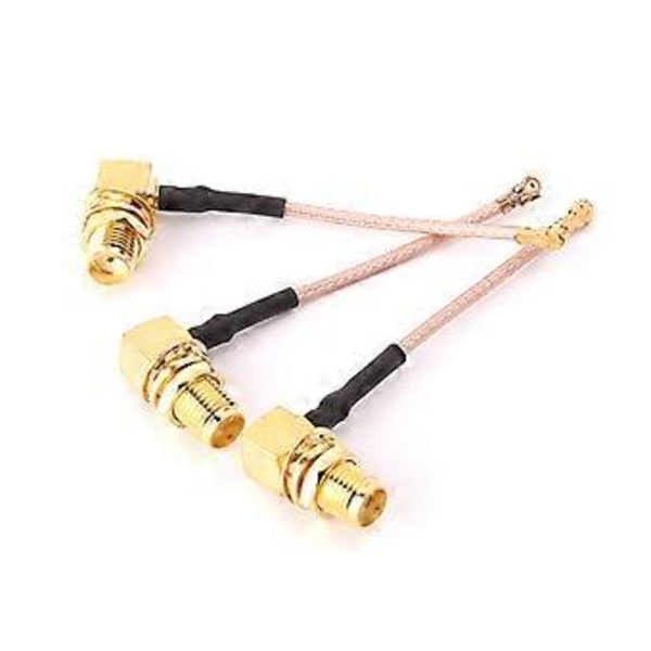 5 stk SMA Hunn Rett Vinkel Til Ufl/IPX/IPEX RF Koaksial Adapter RG178 Pigtail Kabel