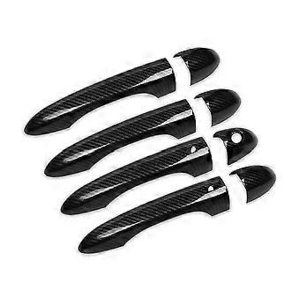 1 Set Kolfiber Dörrhandtagsskydd Trim för Sedan Trofeo Smart Dörrhandtag