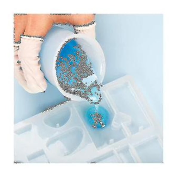 Silikone Epoxy Resin Målebægre Værktøjssæt Med Rørepinde Fingerbeskyttere Til Resin Blanding Smykker