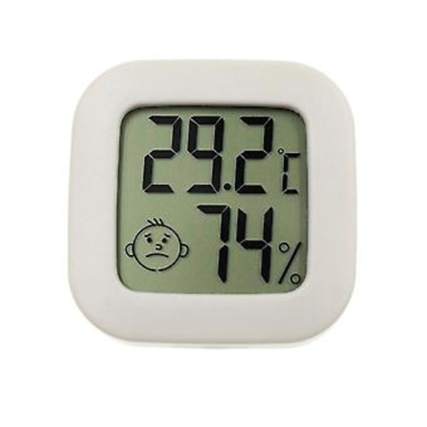 -0726 Termometer Inomhus Elektronisk Miljö Rumstermometer Temperatur och Luftfuktighet Med Smi