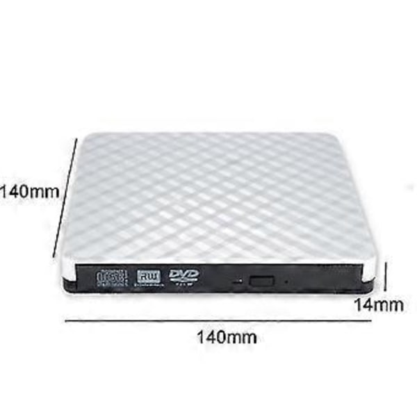 Kannettava PC-läppärin ulkoinen USB 3.0 DVD RW CD-kirjoitin optinen asema poltinlukija soitin lokero Portab