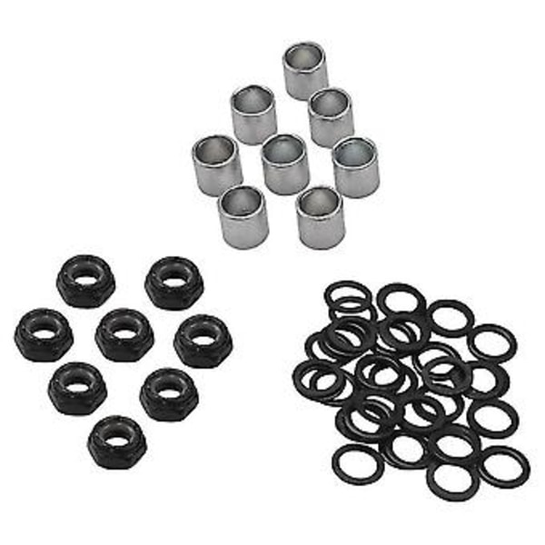 56 Deler Skateboard Truck Maskinvare Kit Inkluderer Avstandsstykker, Akselmuttere Og Hastighetsringer For Skateboard