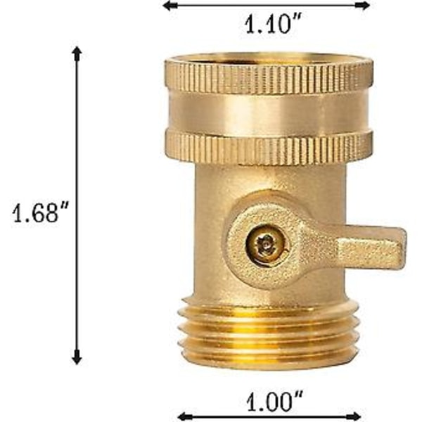 Messing Hageslange Stengeventil, Kraftig 3/4 Tommers Solid Messing Hageslange Stengeventil Med 4 Ekstra Gummiskiver (4)