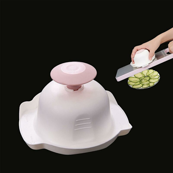 2 stycken plast Handskydd Fingerväktar Mandolin Slicer Rivjärn Mat Säkerhetshållare för Hackning Grillning