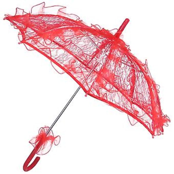 Blonde Parasol Bryllup Blonde Blomst Bryllup Brudeparasol Umbr Rød