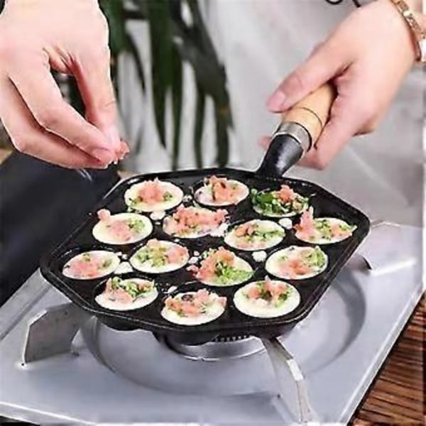 14 Hål Non-Stick Takoyaki Maker Bläckfiskbollsmaskin Bläckfisk Bakmaskin Hemmabakningsformar Formbricka Kök, A