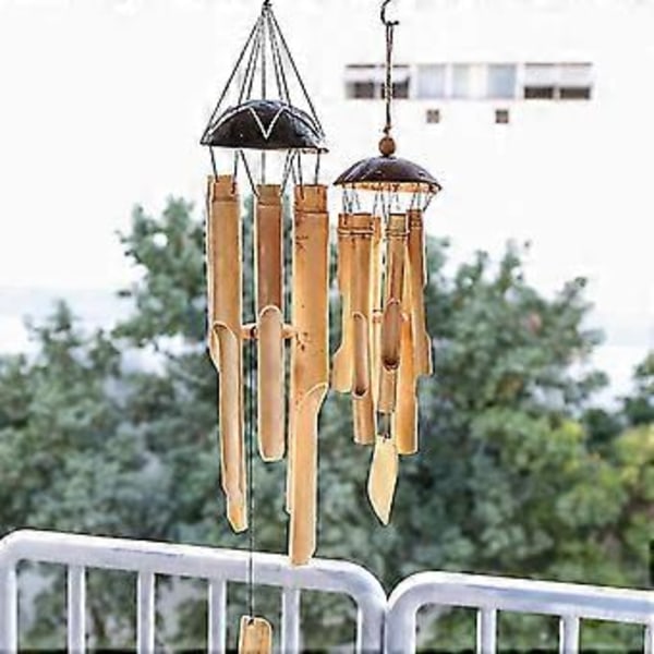 Vindspel Bambu Deco Mobil Ljudrör Avkoppling Trädgård Dörrklocka Feng Shui 60 Cm