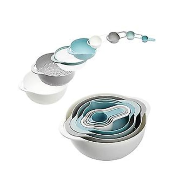 Ng Bowls-ed Ng Skålset Om 8, inkl. Mätning S, durkslag, sil, skål