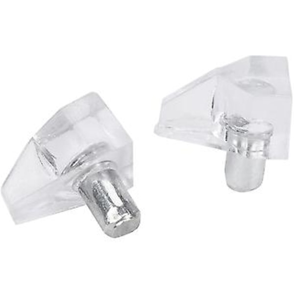 100 stk. klare hylleplugger - 5 mm skap hylleklips, hylle H-pinner brakett stålpinne for