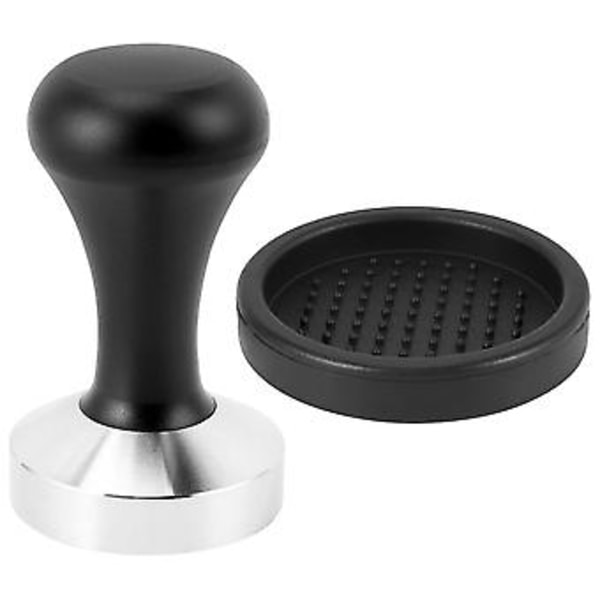 Kaffe Tamper Sæt (51 mm), espresso stempel med flad rustfri stål base, espresso hånd tamper med Co