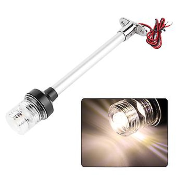 DC12V&#8209;24V 5W Båd Sejlads Signallys 360 Grader Rundt Anker Agterlanterne IP66 Vandtæt (12in)