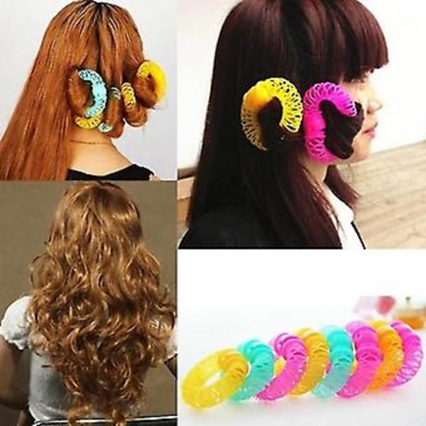 Fash 8 st H Er Spiral S R Donuts H Stylingverktyg H Tillbehör