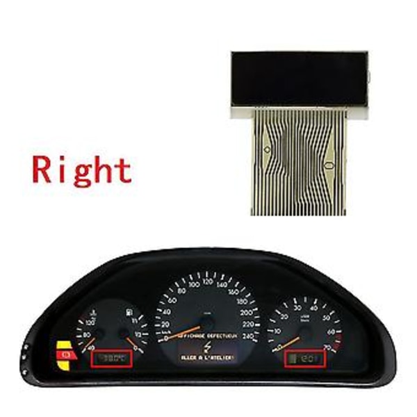 Instrumentpanel LCD-skärm Instrumentklusterdisplay För C-klass W202 E-klass W208 Clk W210 Slk 170 Höger