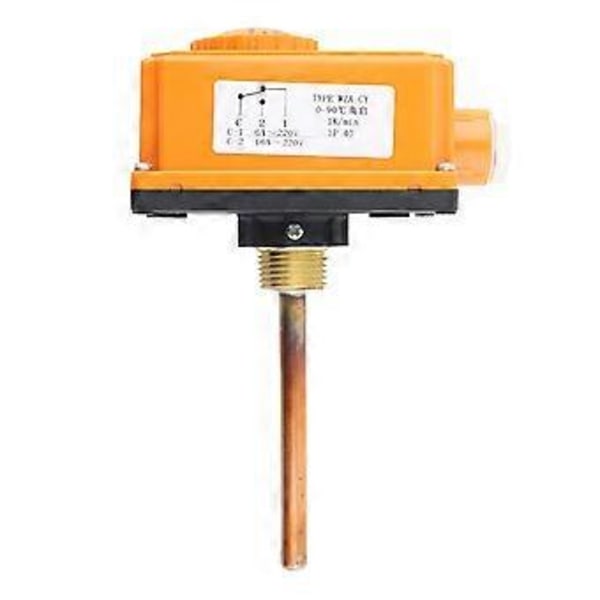 G1/2 Han Gevind Varmtvandsrør Termostat Temperaturregulator 90 C Høj Temperatur Start