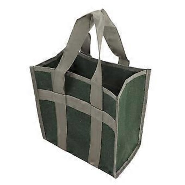 Værktøjstaske med bred åbning, OD grøn kanvas, stor kapacitet, slidstærk, vandtæt værktøjsopbevaringstaske til elektriker, 29 x 29 x 17 cm / 11,4 x 11,4 x 6,7 tommer