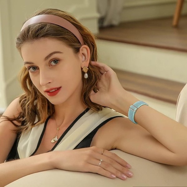 Elastiska stretchband för Fitbit Versa 2/versa/versa Lite/versa Se (5-pack)