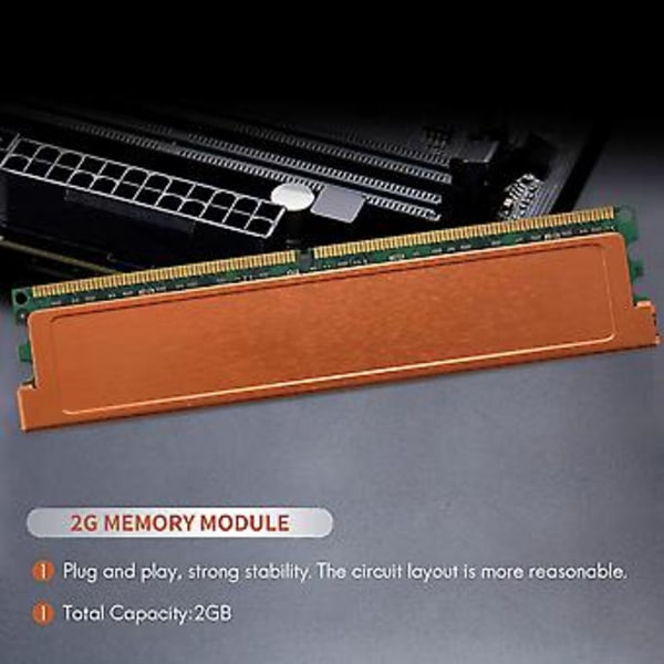 2GB DDR2 Ram Hukommelse 1066MHz PC2 8500 1.8V PC Ram Memoria 240 Pins til Desktop Hukommelse DIMM 240Pins