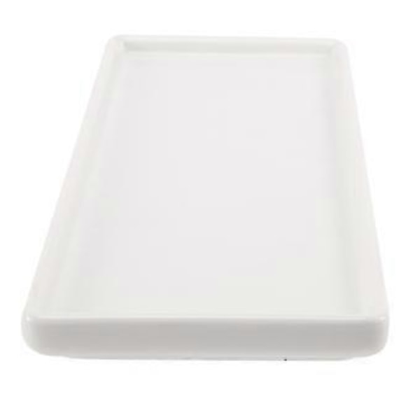 Rektangulær keramisk brettplate hvit porselen rektangulær plate munnskyllevann kopp brett baderom stue oppbevaringsbrett