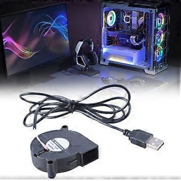 Hiljainen 5V USB-jäähdytystuuletin DC5V harjaton tuuletin PC:n jäähdytyselementille 3500RPM nopeus