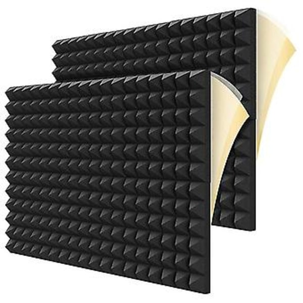 12 stk. Lydskum Paneler, 2 Tommer X 12 Tommer X 12 Tommer Pyramide Sd Akustiske Paneler Til, stu