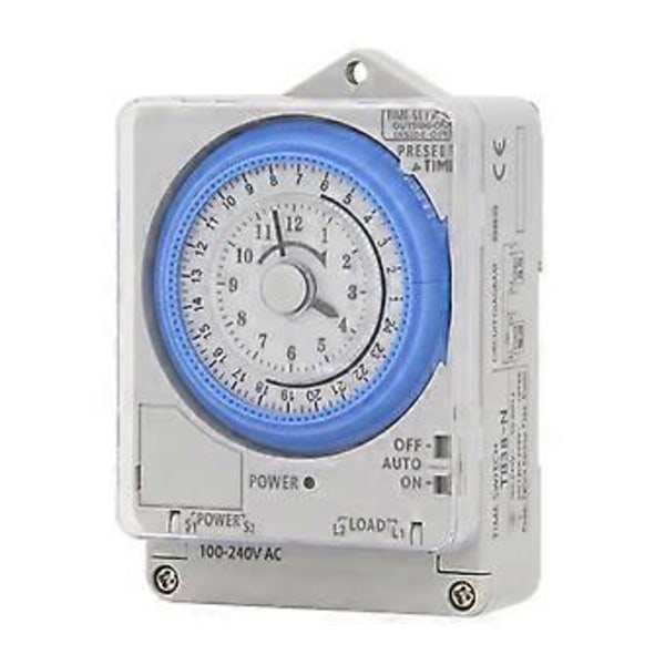 Mekanisk timer med 96 På & Av Presis Timer AC 100-240V 50/60Hz 20A
