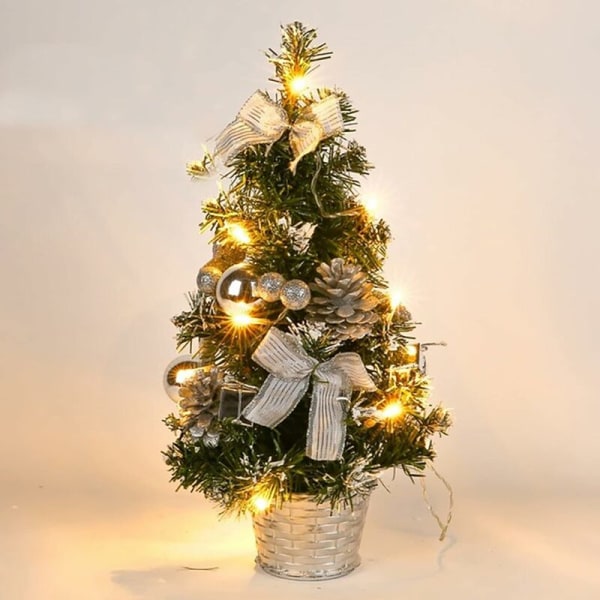 40 cm mini joulukuusi 30 LED-valolla, pöytävalot, paristokäyttöinen valaistus, pieni LED-joulukuusi kotiin, toimistoon, Kristus