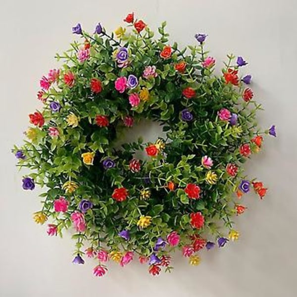 Färgglad Vår Sommarkrans, Färgglad Vår Sommarkrans Heminredning Färgglad Cottage Krans Världsklassdesign