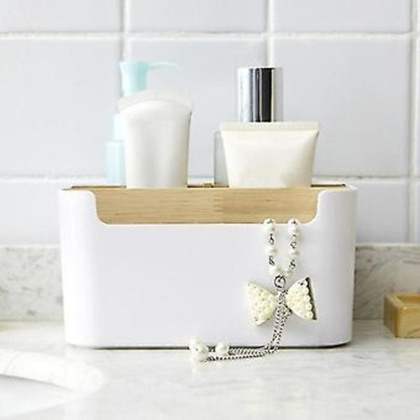 Fjärrkontrollhållare Skrivbords Makeup Organizer 5-facks Förvaringslåda Organizer För Vardagsrum B