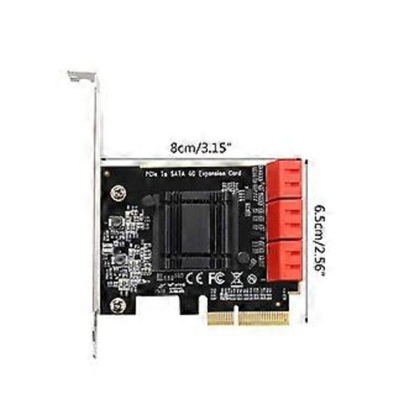 6 Porte PCI Sata Controller Internt Udvidelseskort PCI-E til Sata 3.0 Adapter