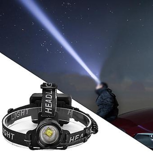 USB Laddningsbar LED Pannlampa Utomhus Portabel Strålkastare Ficklampa för Cykling Camping
