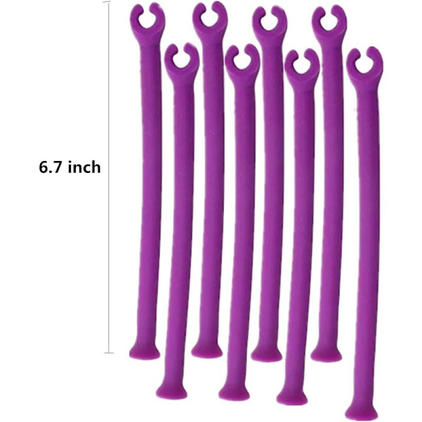 Glasunderlägg diskmaskinssäker set om 8 lila - Silikon vinglasunderlägg diskmaskinssäker - Säker rengöring Marasmius glas utan polering -