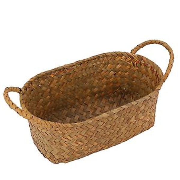 Stor Korg i Flätad Korg för Kit Fruktskål Picknickmat Brödlimpa Diverse