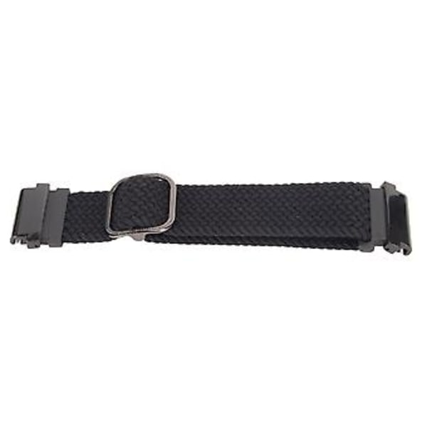 Nylon Vævet Urrem Justerbart Spænde Armbånd Udskiftning Sportsurrem til Fenix 7 6 5 Sort