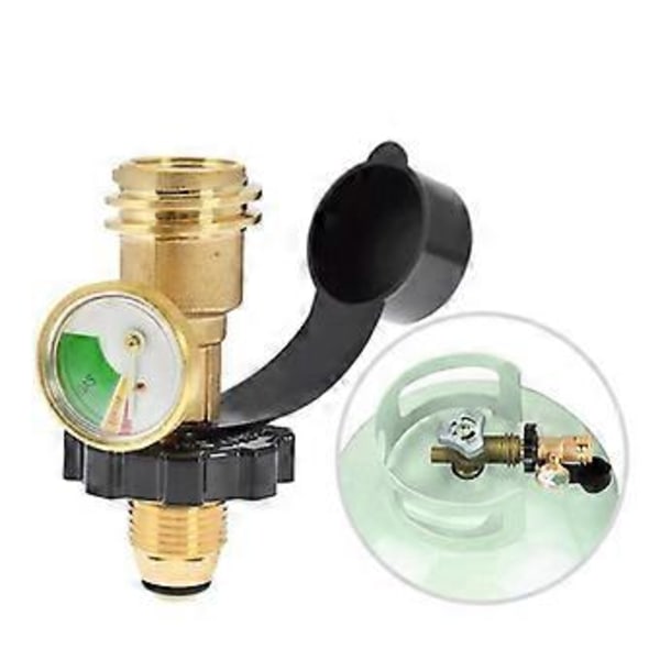 Propanadapterkontakt med självlysande tryckmätare Adapter Gastankomvandlare SL-YK01-1