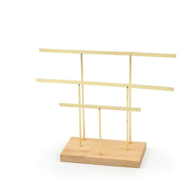 Smyckeshållare, smyckesdisplay, metallträ, halsband, armband, örhängen, örhängen, ringar, bra presentidé guld