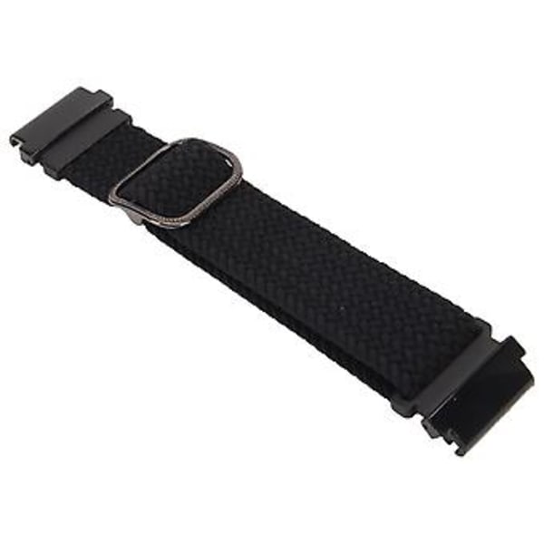 Nylon Vævet Urrem Justerbart Spænde Armbånd Udskiftning Sportsurrem til Fenix 7 6 5 Sort