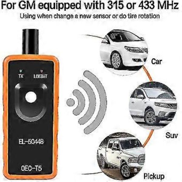 EL-50448 Auto Däcktrycksövervakningssensor TPMS Återinlärnings- och Återställningsverktyg OEC-T5 För GM-seriens Fordon