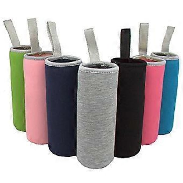 7-pack Glasvattenflaskfodral 350–560 ml – Neoprenisolerade dryckesflaskskydd, flerfärgade