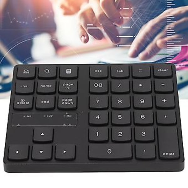 35 Tangenter Trådlöst Numeriskt Tangentbord 2.4G Trådlös Ergonomisk Design Tyst Snabb Återhämtning Enhands Gaming Tangentbord för Hemmet