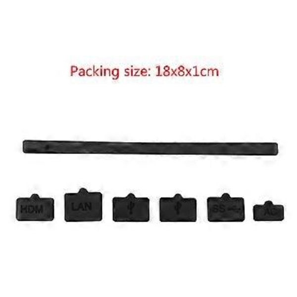 7 Delar/set Silikon Dammskydd Set USB HDMI-kompatibel Plugg Dammskydd Skyddskåpa för Spelkonsoler