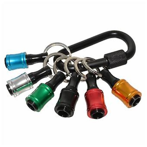 12 stk. 1/4 tommers sekskantbits holder nøkkelring, nøkkelringforlenger skrutrekkerbitsholder sokkel Ad