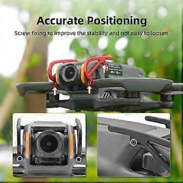 Skyddsbygel för Avata 2 Gimbal, Aluminiumlegering, Drönare Gimbal Stötfångarskydd, Gimbal Lins Stötfångartillbehör Röd