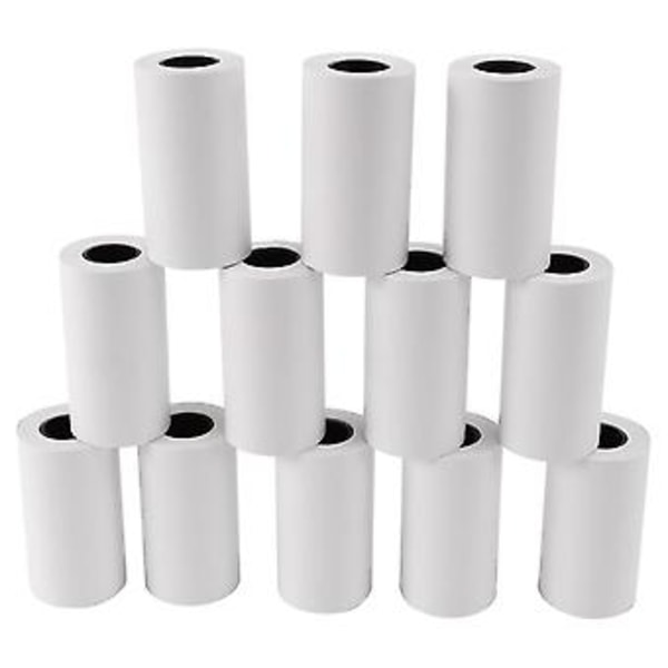 Utskrivbart Klisterpapper Blått På Vitt Direkt Termopapper Självhäftande 57 X 30mm För Skrivare 12 St