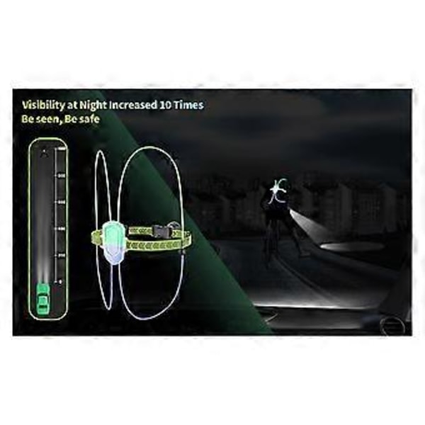 Natt Utomhus Sport LED Väst 360 Reflekterande Hög Synlighet Blixt Säkerhet LED Fiber Optisk Nattlöpning Ridning Färgrik