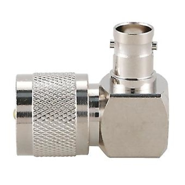 UHF PL259 -259 Hann til BNC Hunn Rettvinklet RF Adapter Kobling, sølv