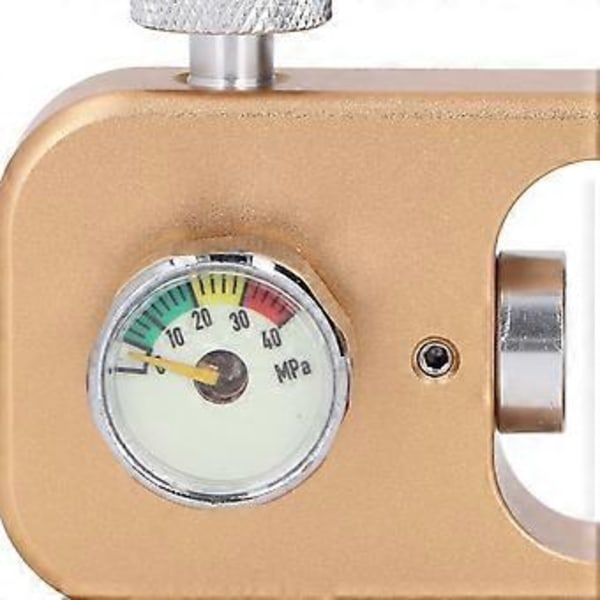 DIN Ventil Scuba Adapter Aluminiumlegering Dykketank Påfyllingsadapter med 40MPa Trykkmåler for Standard K J H Ventiler