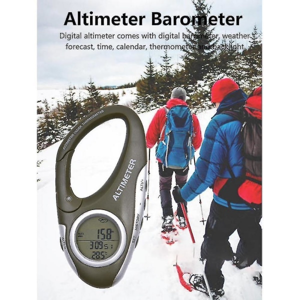 Karabinkrok Altimeter Håndholdt Barometer Altimeter Termometer