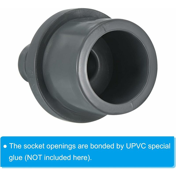 Pelkistysliittimet 32x16mm, 1 pakkaus suora adapteriliitin, harmaa