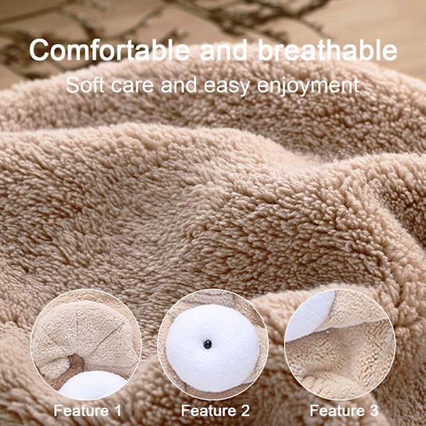 2 st Mjuk Absorberande Snabbtorkande Hårhandduk Barn Snabbtorkande Handduk Huvudomslag Set style6