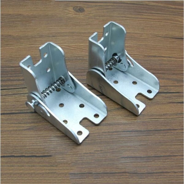 Folding Table Hinges - Self Locking Hinge Leg Accessories - Folding Table Extensions (4 Silver)